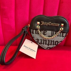 Juicy Couture hang around heart purse wristlet